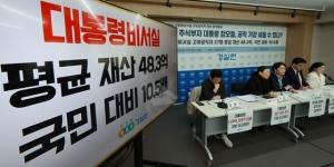 대통령비서실 고위공직자 평균 재산 48억, 경실련 