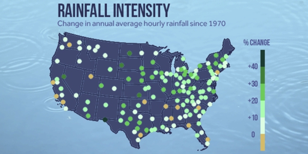 클라이밋센트럴 “기후변화로 미국 시간당 강수량 증가, 폭우 피해 확대”