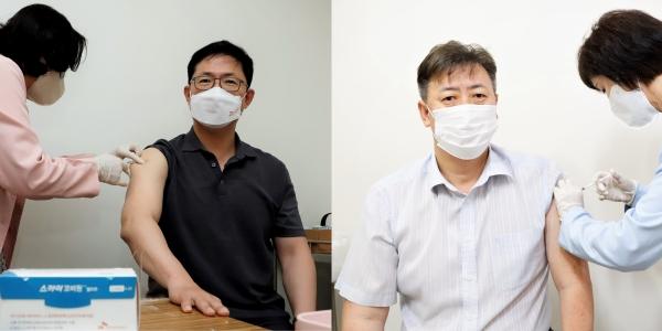 SK바사 안재용 김훈 자체 코로나19 백신 '추가접종', 안정성 입증 팔 걷어  