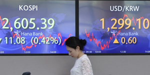 코스피 2일 연속 내리며 2600선 턱걸이, 코스닥 상승 전환 920대 올라