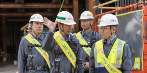 최익훈 김회언 HDC현산 경영진, 수원·의왕 건설현장 찾아 특별 안전점검