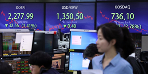 코스피 일본 경기침체 우려 더해져 2200선 후퇴, 코스닥도 730선으로 털썩