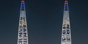 롯데월드타워 외벽에 'BUSAN IS NO.1' 메시지 띄운다. 부산엑스포 응원