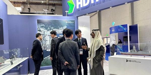 HD현대중공업 사우디 함정사업 진출, 최첨단 전투함·잠수함 기술 전시
