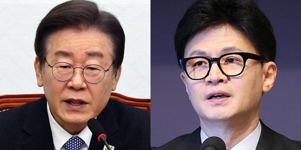 [한국갤럽-서울민심] 차기 대선 양자대결, 한동훈 40% 이재명 44%