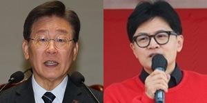 전국지표조사 이재명 연임 ‘부적절’ 49%, 한동훈 대표 출마 ‘부적절’ 47%