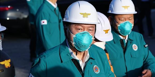 윤석열 화성 화재 현장 찾아 “원인 정밀 감식해야