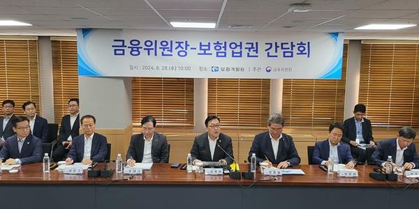 금융위원장 김병환, 보험사 CEO 만나 “국제회계제도 개선 10월까지 마무리
