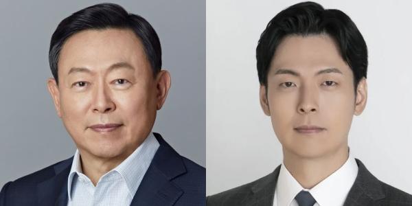 롯데 주요 경영진과 함께하는 신유열, 29년 전 신동빈 모습 빼닮았다