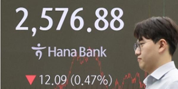 코스피 미국 대선 앞두고 경계심리로 하락 2570선, 코스닥도 빠져 750선