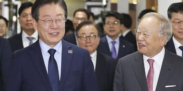 이재명 경총 방문, “성장이 복지” “노동문제·기업투명성도 해결해아”