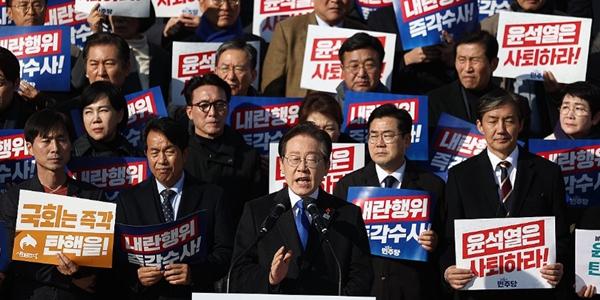 [계엄 쇼크, 그 후] 민주당 윤석열 탄핵 발의, 윤석열 김용현 이상민 내란죄 고발도 