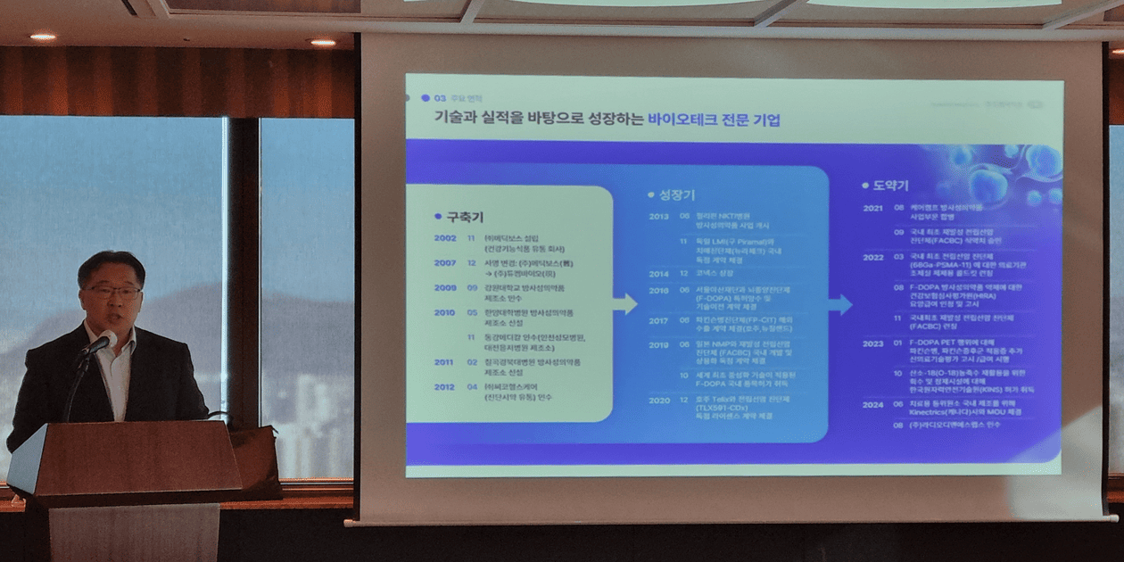 [현장] '방사성의약품' 듀켐바이오 코스닥 이전상장, 김상우 