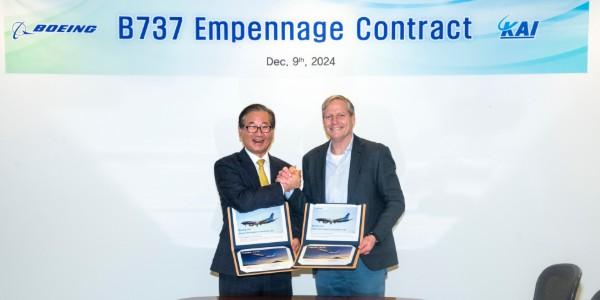 KAI, 보잉과 B737MAX 약 1조1268억 규모 꼬리날개 공급 연장 계약 체결