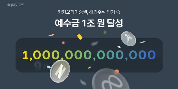 카카오페이증권 투자자 예수금 1조 넘어서, 해외주식 거래 증가 힘입어 