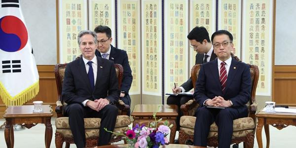 권한대행 최상목 미국 국무장관 블링컨 접견, 