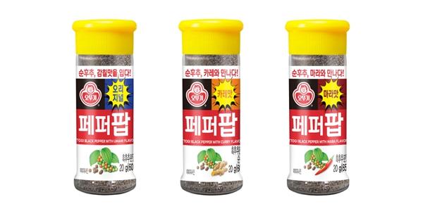 오뚜기 찍어먹는 후추 '페퍼팝' 출시, 오리지널·카레 맛·마라 맛 포함 3종
