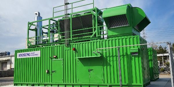 효성중공업 수소엔진 발전기 겨울철 1400시간 연속 가동, 