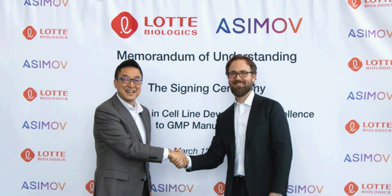 롯데바이오로직스, 미국 아시모브와 위탁개발생산 업무협약 체결