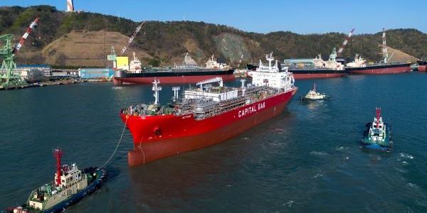 HD현대미포, 세계 최대 크기 '액화이산화탄소 운반선' 진수