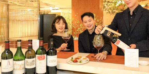 현대백화점, 서울 압구정본점 '프리미엄 글라스 와인 바'서 5대 샤토 선봬