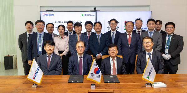 팬오션 HD현대중공업에 초대형원유운반선 2척 발주, LNG·암모니아 연료 전환 가능