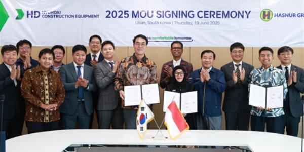 HD현대건설기계, 인도네시아 광산기업 하스누르와 손잡고 시장 공략 강화 