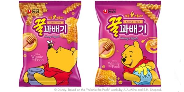 농심 디즈니 손잡고 '곰돌이 푸 꿀꽈배기' 출시, 7월부터 40만 박스 한정