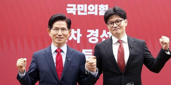 김문수·장동혁 '결선 투표' 갈 듯, 친한계·중도는 '울며 겨자먹기' 김문수 지지?