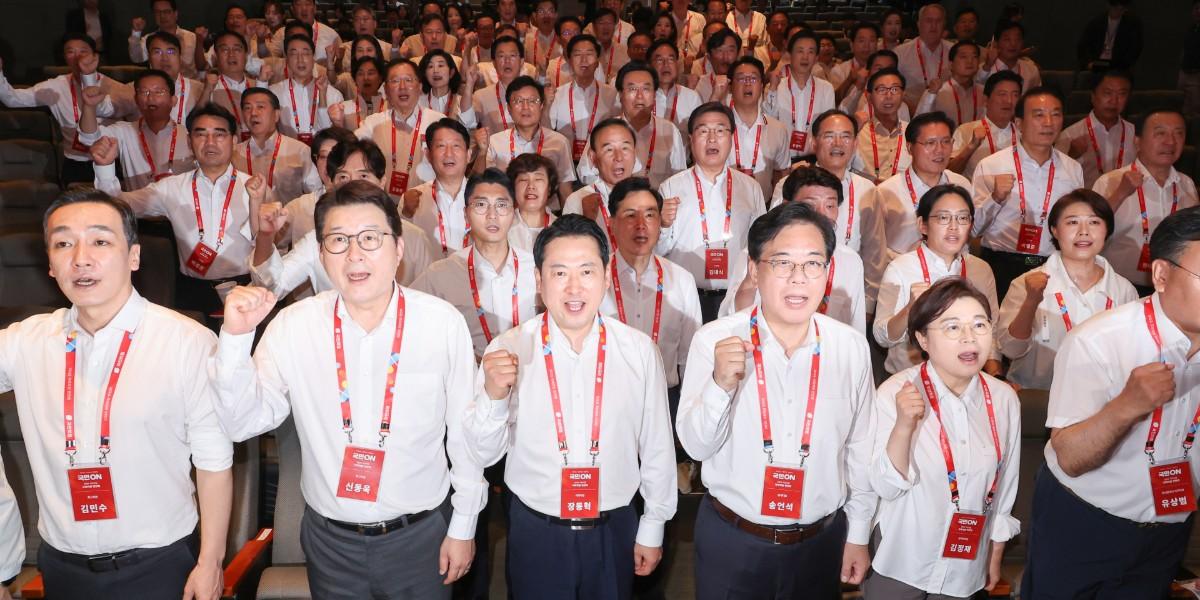 [현장] 국힘 장동혁 지도부 정기국회 앞서 의원 워크숍, 