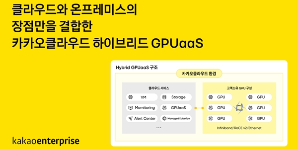 카카오엔터프라이즈 하이브리드 GPUaaS 출시, 대규모 GPU 도입 지원