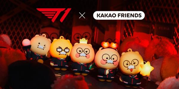 카카오 카카오프렌즈,  e스포츠 구단 T1과 협업한 굿즈 내놓아 
