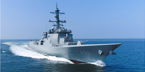 HD현대중공업, '현존 최고 성능' 차세대 이지스구축함 '다산정약용함' 진수