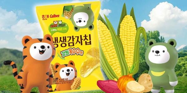 롯데마트·슈퍼, 강원도와 협업해 만든 '생생감자칩 강원옥수수맛' 단독 출시