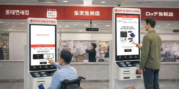 롯데면세점 공항 인도장에 배리어프리 키오스크 도입, 