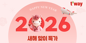 티웨이항공 새해 맞이 특가 프로모션, 인천~방콕 11만8660원부터