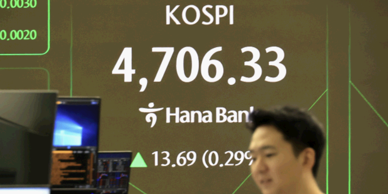 코스피 장중 상승 전환 4710선 '또 사상 최고치', 원/달러 환율 1477.2원 출발