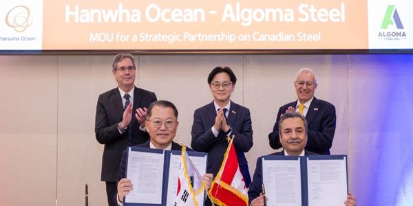 한화오션 캐나다 철강기업과 협력 놓고 현지 전문가 호평, 