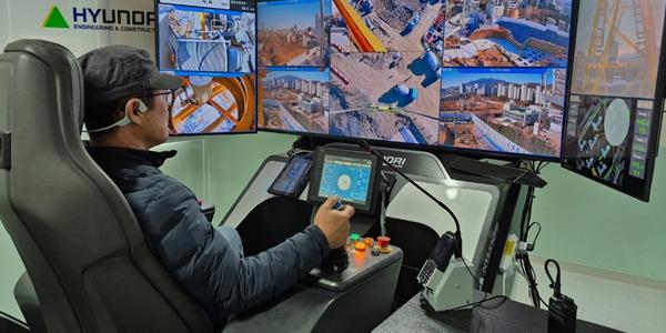 현대건설 국내 최초 '원격제어 타워크레인' 도입, 스마트건설 가속화