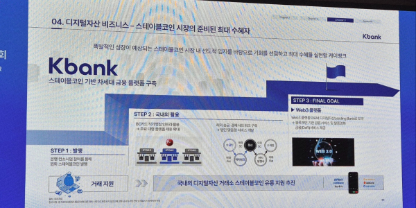 [현장] 케이뱅크 <a href='https://www.businesspost.co.kr/BP?command=article_view&num=391664' class='human_link' style='text-decoration:underline' target='_blank'>최우형</a> "분위기 나쁘지 않다" "상장 통해 '금융혁신 선두주자'로 거듭나겠다"