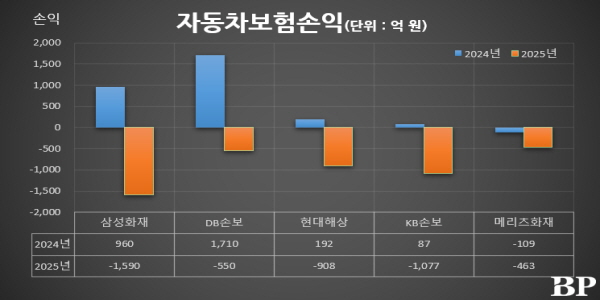 손보사 빅5 자동차보험 탓에 실적 타격, 손해율 못잖은 사업비 관리 화두로
