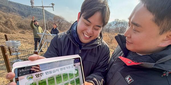 KT 국립생태원 환경 연구 지원, 원동습지에 자동기상관측장비 설치