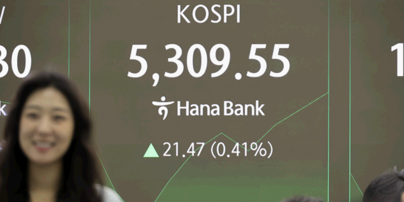코스피 장중 '상승 전환' 5290선, 원/달러 환율 1449.9원 출발 