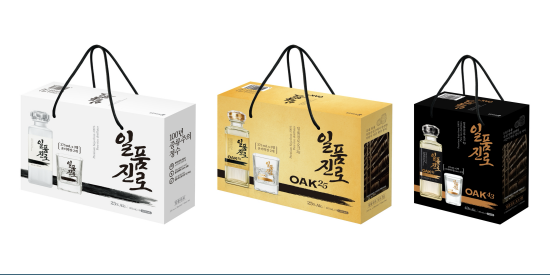 하이트진로 '일품진로' 설 선물세트 3종 선보여, 전용잔 포함 구성