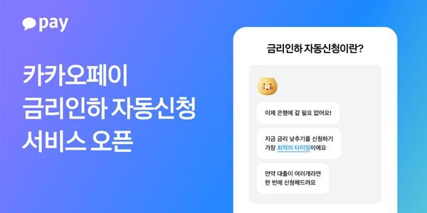 카카오페이 금리인하요구권 대행 서비스 출시, 신용 좋아지면 자동 신청