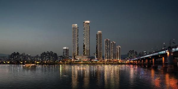 대우건설 성수4지구에 단지명 '더 성수 520' 제안, 520m 한강조망라인 담아