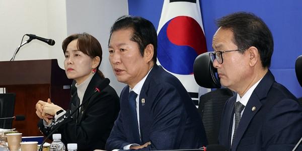 정청래 '더민재' 간담회, 민주당 재선 