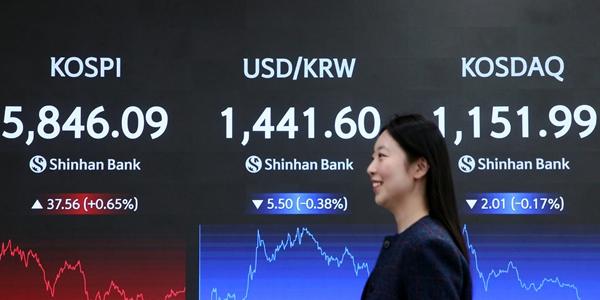 코스피 개인 매수세에 5840선 상승 마감, 장중 5900 넘기며 또 '사상 최고치'