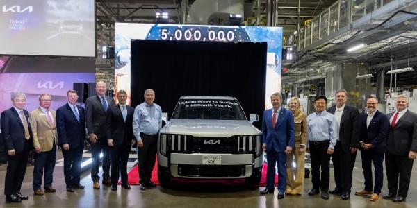 기아 조지아법인 누적생산 500만대, 하이브리드 '올 뉴 텔루라이드' 생산 시작