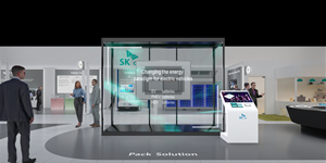 SK온, SK엔무브 기술 적용한 배터리 'CTP 통합 패키지' 설루션 전시